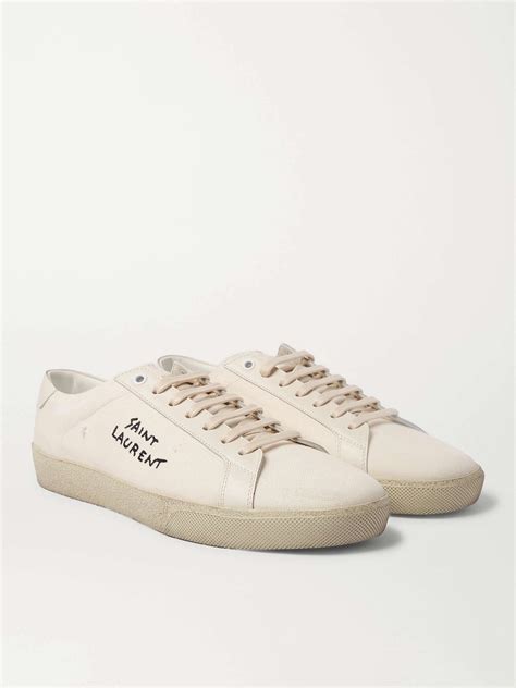 court classic sl/06 embroidered sneakers in canvas and leather